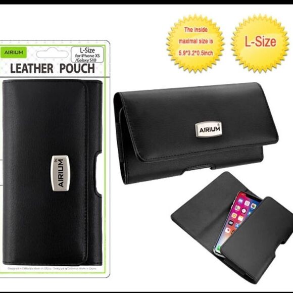 Apple Samsung Leather Phone Pouch Belt New - Picture 2 of 6